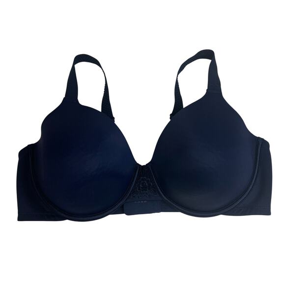 Vanity Fair 40D Bra Beauty Back Underwire Full Figure Coverage Lace 76380 Blue - Picture 2 of 13